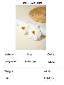 imoli 1 par de pendientes de flor de rafia hechos a mano con estilo bohemio de poliéster, adecuados como joyería de regalo para vacaciones en la playa - Multicolor - Ver 15