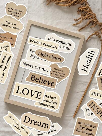 50pcs Broken English Phrase Stickers Artistic Creative Designs Perfect For Guitars, Skateboards, Scrapbooks, Tablets, Suitcases, Desktops, Gift Decorations - Arts And Crafts Stickers