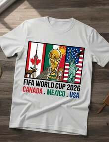 World Cup 2026 T-Shirt, USA Soccer Shirt, Game Day Football Tee, International Championship Unisex Fan Gift - 白色 5 - 查看 1