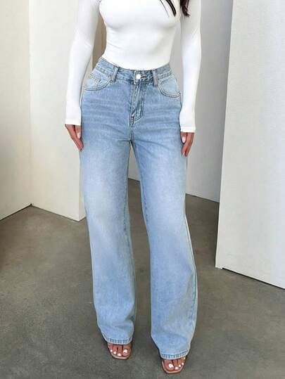 Women's Vintage Loose Straight Leg Boyfriend Jeans