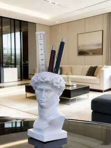 1 chiếc hộp đựng bút và cọ trang điểm hình tượng Hy Lạp, bình trang trí nghệ thuật phòng khách, thích hợp cho cây cảnh trong vườn và nhà, phong cách La Mã cổ điển, hình trụ màu trắng, quà tặng tân gia độc đáo và đồ nội thất trang trí. Vật trang trí đặc biệt mang ý nghĩa kỷ niệm cho các cặp đôi, bình đựng đa chức năng. - A - Xem 5