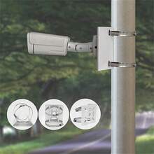 Universal Metal Vertical Pole Mount Bracket With Loops For Security Camera AU - A - View 9