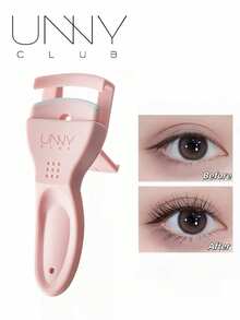 UNNY CLUB Eyelash Curler, Wide-Angle Curve, One-Curl Lift, Quick Styling, Long-Lasting Curl, Portable & Effortless, For Beginners, 1 Pc,Brand Beauty Cosmetic Makeup - Pink - View 1