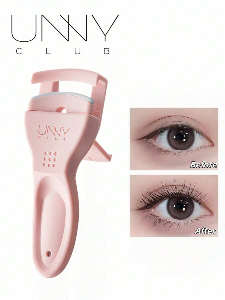 UNNY CLUB Eyelash Curler, Wide-Angle Curve, One-Curl Lift, Quick Styling, Long-Lasting Curl, Portable & Effortless, For Beginners, 1 Pc,Brand Beauty Cosmetic Makeup - Pink - View 1