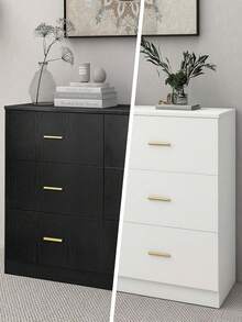 1 Roll Black Wood Grain Self-Adhesive Wallpaper, Waterproof Black Wallpaper For Instant Application On Desktops, Chairs, Drawers, Rooms, Cabinets, Etc. - Black - View 5