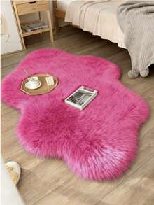 1 pieza Alfombra de área con diseño de nube de lana sintética - Diseño minimalista moderno para sala de estar, dormitorio, decoración del hogar - Respaldo suave y esponjoso lavable a máquina - Regalo perfecto para el invierno, alfombra esponjosa gruesa para otoño/invierno - Multicolor - View 3