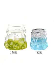 A Set Of 350ml Grape-Shaped Glass Cups, 80ml Mini Espresso Cups, And Creative Bubble-Shaped Water Cups. They Are Heat-Resistant And Cold-Resistant, Suitable For Drinking Plain Water, Milk, Oatmeal, Tea, Juice, Breakfast, Coffee, And Beverages. They Are Ideal Gifts For Friends, Family Members, Teachers, And Colleagues On Special Occasions. - Multicolor - View 9