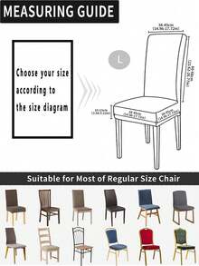 1件/4件/6件装提花菱形椅套，经典简约设计，可拆卸可水洗，弹力氨纶吧台凳座套，适用于酒店、餐厅、客厅座椅日常使用。 - 彩色 - 查看 6