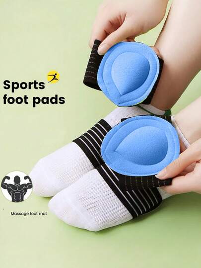 1 Pair Unisex Arch Support Stable Cushioned Insoles, Breathable Bounce-Back Foot Sleeve For Sports & Running