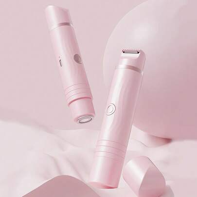 FollowBreak 2-In-1 Electric Female Trimmer, USB Rechargeable Women's Electric Shaver, Portable Dual-Head Electric Razor For Full Body Grooming - Bikini/Underarm/Lip/Nose Hair Trimmer, Wet & Dry Personal Hair Removal Tool, Essential For Beauty And Personal Care