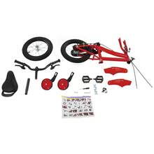 SHIOUCY 14'' Wheel Red Kids Bike, Adjustable Seat Children's Learning Bicycle With Auxiliary Wheels For Beginner Riding - Red - View 11
