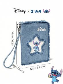 Disney Authentic Stitch Women's Passport Card Holder - Cartoon Design, Cute Small Bag, Elegant Card Case, Unique Card Slots, Coin Purse, Compact Wallet - Multicolor - View 9