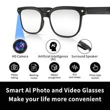 AI Smart Glasses With Camera & AI Assistant (ChatGPT/Doubao) - Real-Time Translation & Object Recognition Glasses, 8MP 4K Recording, /WiFi, TR90 Ultra-Light Design, 8Hrs Battery, Compatible With IOS/Android For For Men/Women, Gift - White - View 1