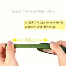 1 Roll Floral Stem Wrap Tape Green Floral Tape Diy Wedding Bouquet Stem Wrapping Packaging Material,Flower Shop Valentine's Day Mother's Day Father's Day Bouquet Wrapping Material,Adhesive Bouquet Tape For Bouquet Wrapping And Floral Arrangement Decoration, Wedding Supplies,Flower Ta - Green - View 4