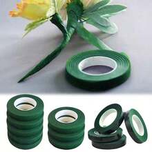 1 Roll Floral Stem Wrap Tape Green Floral Tape Diy Wedding Bouquet Stem Wrapping Packaging Material,Flower Shop Valentine's Day Mother's Day Father's Day Bouquet Wrapping Material,Adhesive Bouquet Tape For Bouquet Wrapping And Floral Arrangement Decoration, Wedding Supplies,Flower Ta - Green - View 6