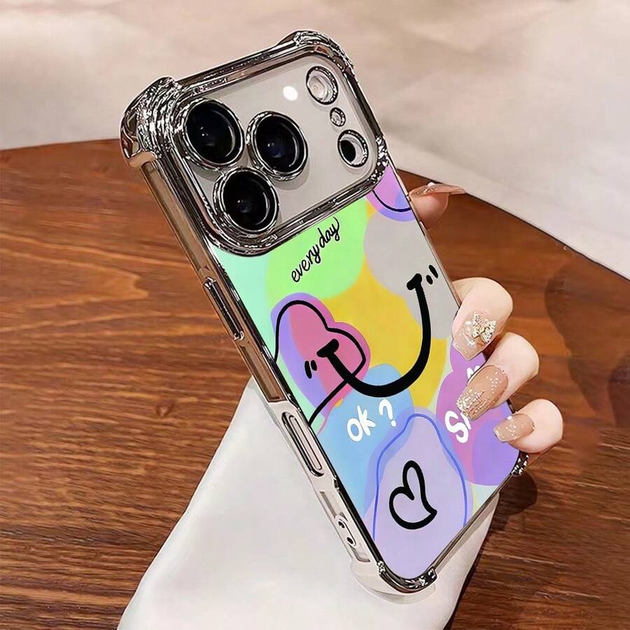 1个全新心形亲肤防摔TPU手机壳，兼容 17 Pro Max/16e、11、16 Pro Max、16 Pro、16、15 Pro Max、14 Pro Max/Galaxy S25、A36/荣耀X6A、X7B、X8B，国际版，非国内版 - 銀色 - 查看 1