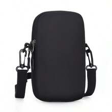 时尚优雅的男女通用黑色斜挎包，送礼佳品，教师节礼物之选。可调节肩带，校园风小巧大容量手机包、手提包、口红包，肩带可拆卸，休闲旅行、通勤必备。 - 單肩包 - 查看 2