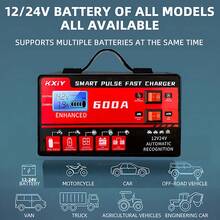 Smart Battery Charger, Portable Battery Charger For Car, Motorcycle Lawnmower - 12V/24V - View 6