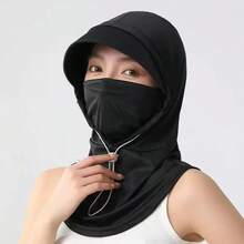 Máscara facial completa transpirable para mujeres, seda de hielo de verano con protección UV, adecuada para conducir, actividades al aire libre, ciclismo, protección del cuello - Multicolor - Ver 8