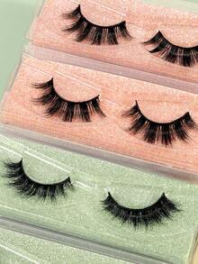 MAANGE 20对卡通风格交叉假睫毛，包含猫眼款，3D水貂毛般柔软自然，蓬松3D睫毛，适合角色扮演，独立包装，方便携带，是派对或赠送女性/女孩的理想之选，数量充足，专业化妆师使用 - 黑色 - 查看 7