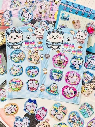 趣味铃声音乐贴纸，适合儿童和小学生，女孩奖励贴纸，3D手工相册装饰材料