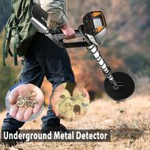 GTX4030 Underground Metal Detector Handheld Metal Detector Portable Detachable Easy Install Metal Detector High Sensitivity Underground Metal Finder with Waterproof Search Coil for Kids Adults - Naranja - Ver 3