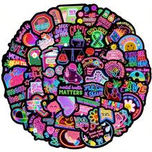 Pegatinas de neón para la salud mental