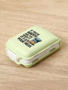 8-Compartment Portable Multi-Layer Pill Box, Compact Moisture-Proof Medicine Storage Box With Funny Quote Print, Suitable For Vitamins, Supplements And Pills, Reusable Pill Box For Men And Women Travelers And Daily Medication Users, Lightweight And Durable Pill Organizer For Daily Pocket Use - Multicolor - View 17