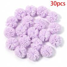 30个/包 涤纶网纱花球，弹性蕾丝装饰绒球，DIY花艺工艺品，婚礼装饰，派对/礼品装饰，服装/包包/鞋子配饰，发夹花球 - 花球 - 查看 9