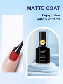 GELPOLISH 3pcs/Set 15ml Spring & Summer Base Coat, Glossy Top Coat And Matte Top Coat Nail Polish Set, Long-Lasting Shine, No Wipe Top Coat, Suitable For LED Lamp Curing, DIY Nail Art Design, Valentine's Day Gift For Her - 無色 - 查看 3