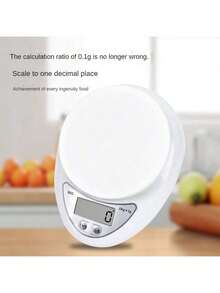 5kg/11lb Digital Kitchen Scale, Food Weight Balance Measure, Portable Electronic Scale In Grams, AAA Battery Powered (Not Included), Compact Food Scale, Baking Scale, Kitchen Accessories - Multicolor - View 3