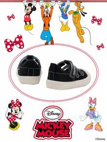 Disney 1 Pair  Collaboration Children's Sneakers, Suitable For Daily Wear, Festivals, Sports And Outdoor Activities, Comfortable, Non-Slip, Breathable (Boys' Sneakers, Boys' Skate Shoes, Children's Sneakers, Girls' Sneakers, Girls' Skate Shoes) - Black - View 3