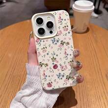 Flower 1pc TPU Material Milky White Base Floral Pattern Phone Case Compatible With Iphone 17 Pro Max/17/16 Pro Max/15/13/12/11, S20 FE/A15/S24/A55, Note 11/Note 12/Note 13 Pro, Full Coverage Anti-Drop Soft Protective Phone Cover - White - View 4