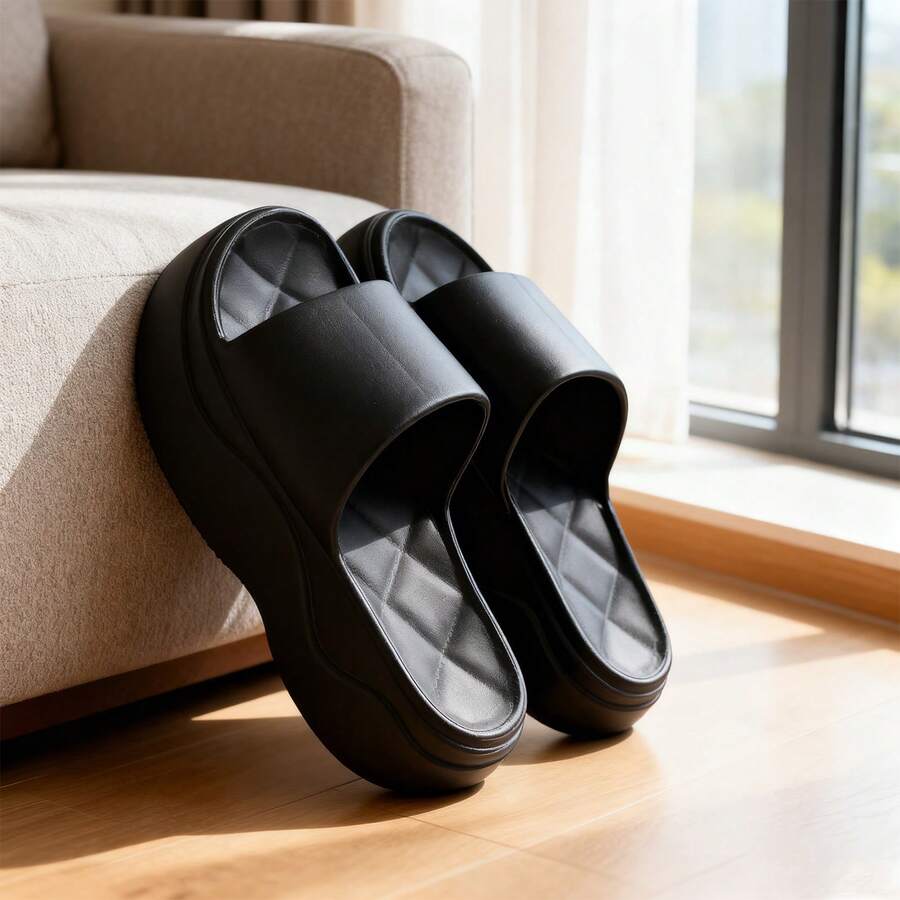 Zapatillas de casa mujer zapatillas de casa, Sandalias de plataforma,zapatillas de estar por casa mujer,fáciles de poner y quitar, material EVA, suave y cómodo, transpirable y resistente al desgaste, adecuadas para caminar a diario, ir de compras, vacaciones en la playa, piscina, uso en baños interiores.