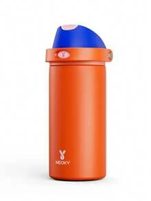 Meoky 18oz Vacuum Insulated Water Bottle With 2-In-1 Straw And Spout Lid, Keeps Hot/Cold For 24 Hours, Leak-Proof, Fits Car Cup Holders, Stainless Steel Cup Suitable For Sports, Travel And School - Orange - View 8