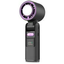 Portable Handheld Turbo Fan, 100 Wind Speed Levels, Continuous Operation. Equipped With LED Flashlight And 180 Degree Rotatable Fan Head, Portable Fan, Turbo Fan, Holiday Essential. - Multicolor - View 14