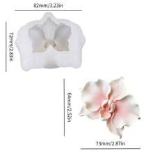 Silicone Resin Mold | Exquisite Orchid Silicone Mold, Suitable For Scented Candles And Decorations, Easy Demold And Clean, Ideal For Handmade Gifts And Natural Decor - White - View 8