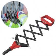 HEAVY DUTY LAZY TONGUE TONG HAND RIVETER RIVET GUN POP RIVETER + 5 NOZZLES KIT K - Red - View 10