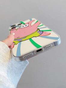 SpongeBob SquarePants 1件装 时尚创意线条艺术 - 大星星图案防震透明手机壳 适用于三星/ 11/12/12 Pro Max/14 Pro Max/15/15 Pro/16/16 Pro Max/17 及其他型号 - 彩色 - 查看 7