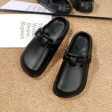 Sandalias casuales con suela gruesa y transpirables, nuevas sandalias de verano para hombre para deportes al aire playa, cómodas sandalias deslizantes, tallas grandes, sandalias con suela blanda antideslizante - Negro - Ver 4