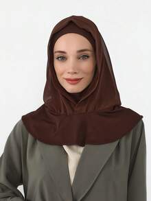 1件装女士拉法帽，透明针织帽带颈套，弹性透气多功能运动头带，简约时尚围巾，带帽兜和配套头巾，一体式 - 彩色 - 查看 20