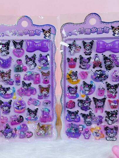 3D立体贴纸文具，校园奖励礼品贴纸，高品质礼品贴纸，学生DIY手账贴纸，生日礼物，DIY手账贴纸，可爱有趣的装饰贴纸，适用于桌面、水瓶、书籍，女生喜爱的卡通贴纸