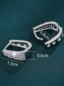 1 Pair Women's Earrings, Fashionable Hollow Star Hoop Earrings, Versatile Unique Personalized Earrings For Ladies - Earrings - View 3