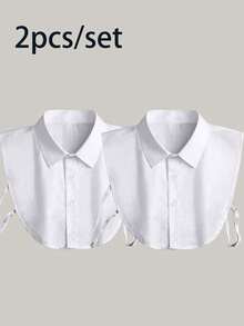 1/2件装女士时尚配饰，简约可拆卸领子，假衬衫领，圣诞节连衣裙装饰 - 1pc - 查看 28