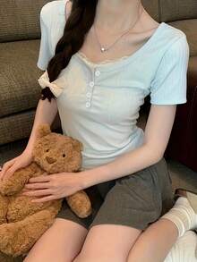 Women T-Shirts - Apricot - View 11