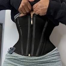 This Women'S Waist Cincher Features A Triple-Button Zipper Design That Provides Long-Lasting And Visible Waist- Effects.It Is Machine Washable And Helps Create An  Silhouette With Defined Waist-To-Hip Shaping, Available In Various Colors ZHJF - Hồng - Xem 3