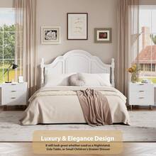 Armario con 3 cajones, armario alto de 21,6 pulgadas con cajones grandes y soporte de piernas de oro resistentes, armarios y cajones para dormitorio, sala de estar - Blanco - Ver 6