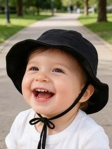 1顶夏季婴儿帽，宽檐遮阳帽，UPF 50+防晒，可爱可调节，泡泡纱面料，适合婴儿派对装饰、幼儿帽、儿童帽、情人节、复活节、节日、生日礼物 - 彩色 - 查看 5