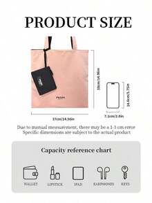 Prada Large Capacity Shoulder Makeup Bag, Pink Nylon Travel Toiletry Bag, Vacation Essentials Cosmetic Organizer With Pouch - Watermelon Pink - View 7