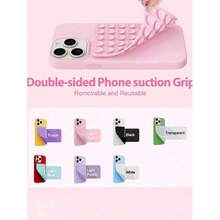 Silicone 1pc Silicone Suction Cup Phone Case Holder Phone Suction Cup Grip Octobuddy Adhesive Phone Grip Adhesive Phone Holder Suitable For Phones Adhesive Phone Holder Suitable For Phone Wallets Travel Accessories Wallets And Bags Women's Travel Essentials Travel Must-Haves Travel For Her For Him Valentine's Day Gift - Purple - View 11